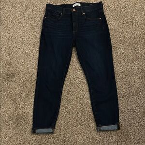LOFT Dark Indigo Skinny Ankle Jeans